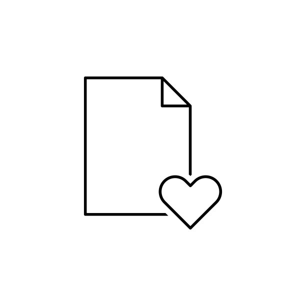 文档纸上最喜欢的大纲图标。符号和符号可以用于网页，标志，手机应用程序，UI，用户体验图片下载