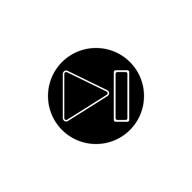 下一个媒体播放器图标，标志和符号可用于网页、logo、移动应用、UI、UX图片下载