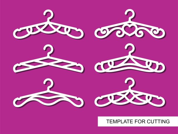 一套装饰衣架为工作室，婚礼沙龙，精品店或商店。图片下载