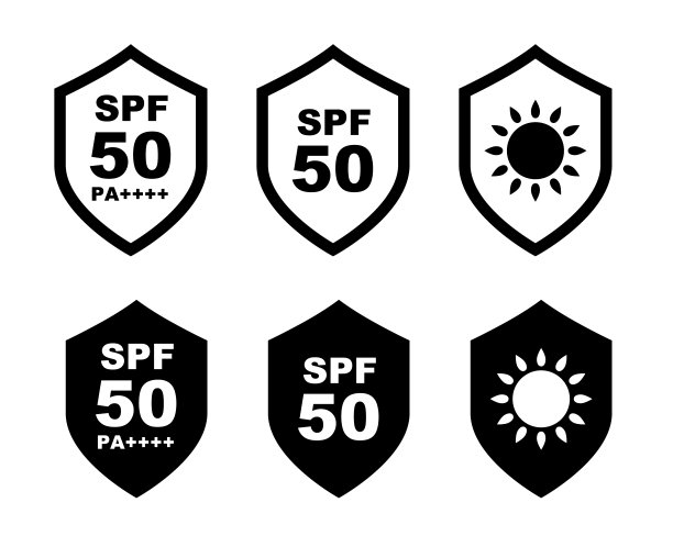 紫外线护理护盾图标设置图片下载