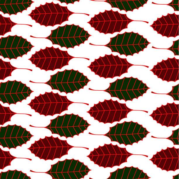 橡树叶无缝图案图片下载