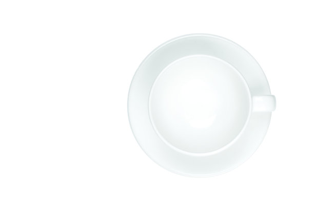 白色咖啡杯孤立在白色背景与剪切路径。图片下载