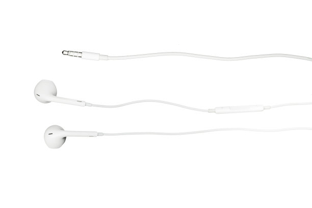 白耳朵电话孤立在白色背景与剪切路径。图片下载