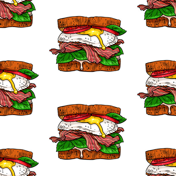 无缝开胃的三明治图片下载