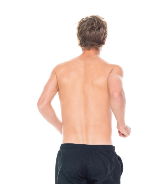 迷人的赤膊男子在运动服装跑步图片下载