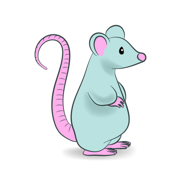 矢量插图与可爱的老鼠。图片下载