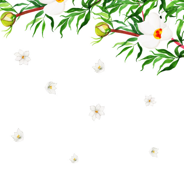 水彩花卉框架多用途背景周年，生日，婚礼和其他庆祝活动图片下载