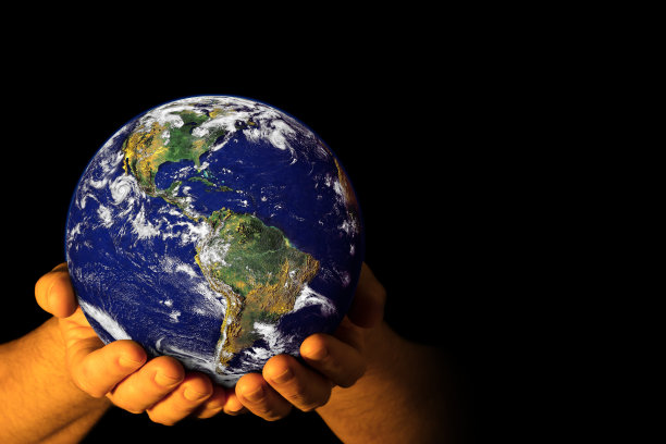 手握着地球，北美可见图片下载