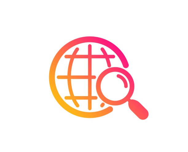 网页搜索图标。查找互联网结果标志。向量图片下载