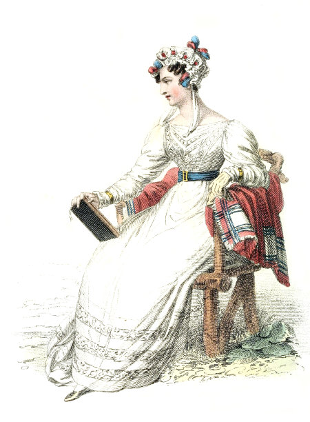 穿着旧式服装的女人图片下载