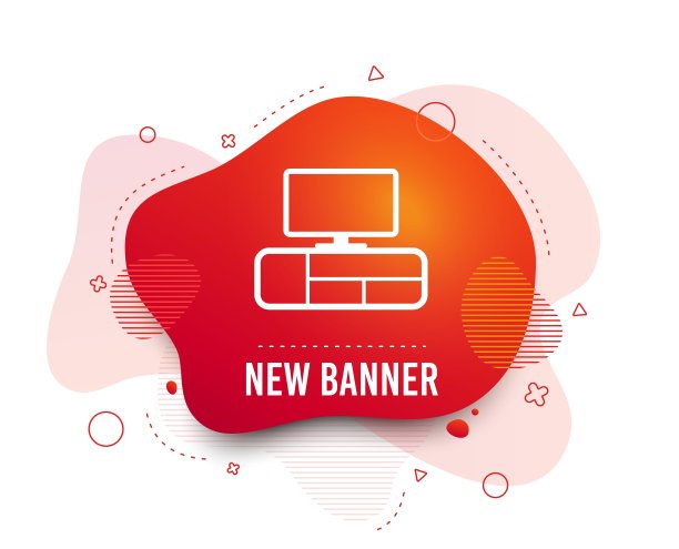 电视表标志图标。现代家具的象征。向量图片下载