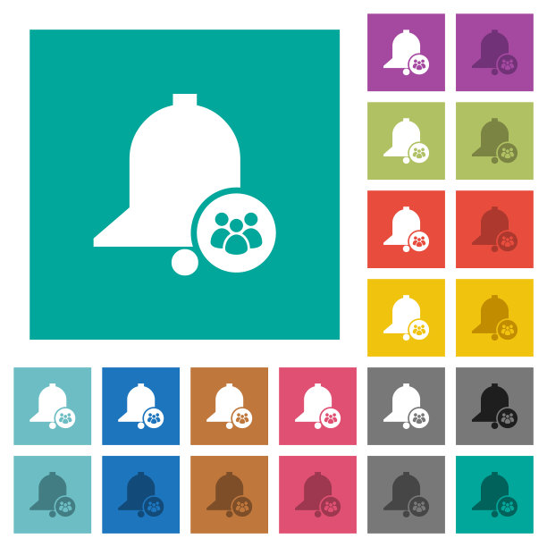 团队提醒方平多色图标图片下载