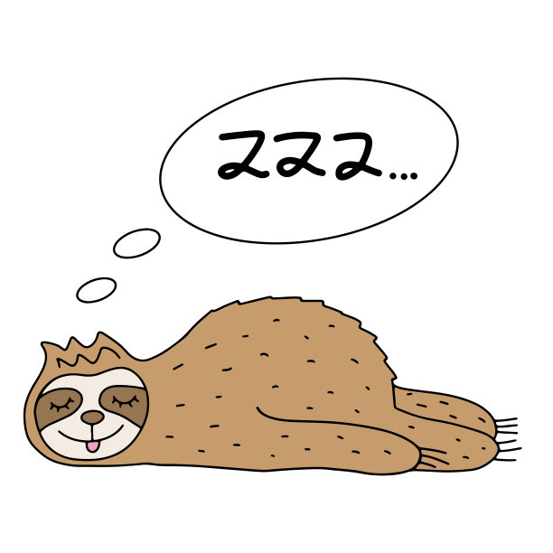 可爱的慢树懒与字母矢量插图。图片下载