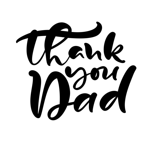 谢谢爸爸字母黑色矢量书法文字祝父亲节快乐。现代古字母手写短语。史上最好的爸爸插画图片下载