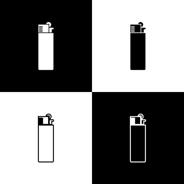 设置较亮的图标隔离在黑白背景上。线条，轮廓和线性图标。矢量图图片下载