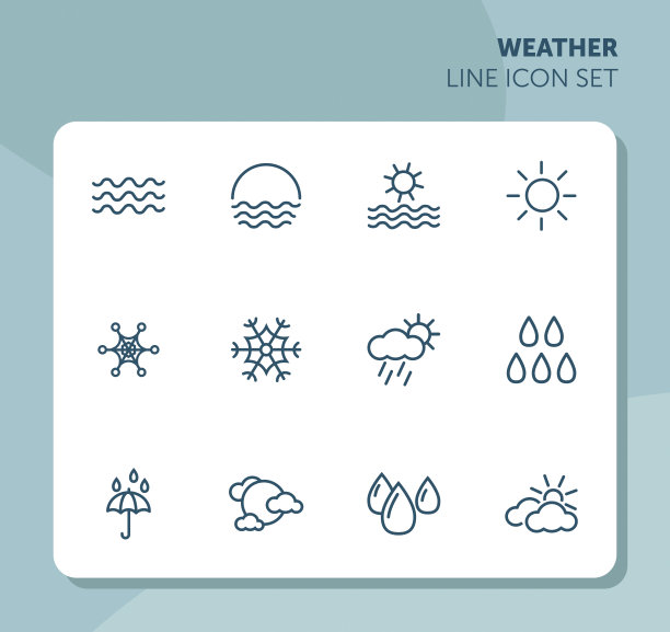 天气线图标集图片下载
