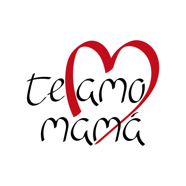 我爱你的西班牙语妈妈。Te amo mama，刻字。矢量插图。图片下载