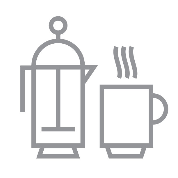 茶壶和茶杯平面插图上的白色图片下载