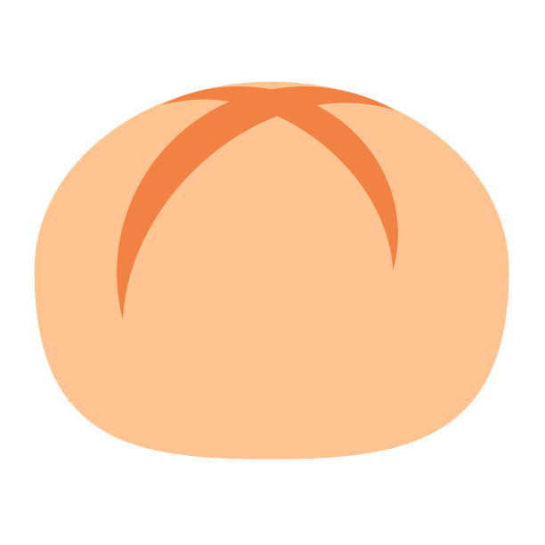 面包平面插图上白色图片下载