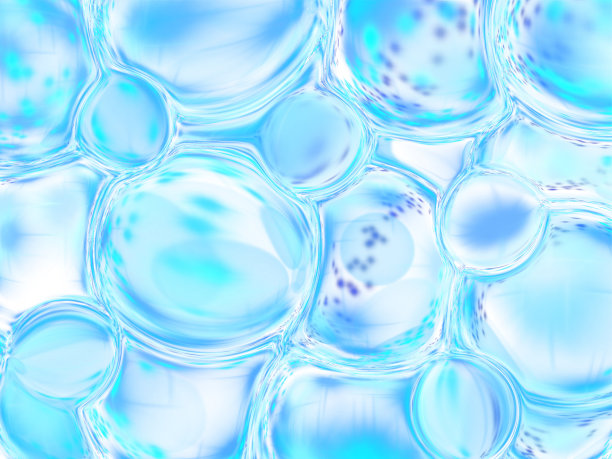 抽象的蓝色气泡背景图片下载