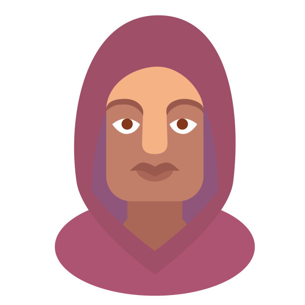 白色背景上的紫色连帽衫男人扁平插画图片下载