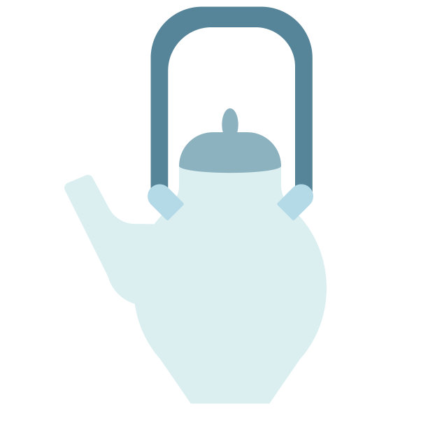 白色茶壶平面插图图片下载