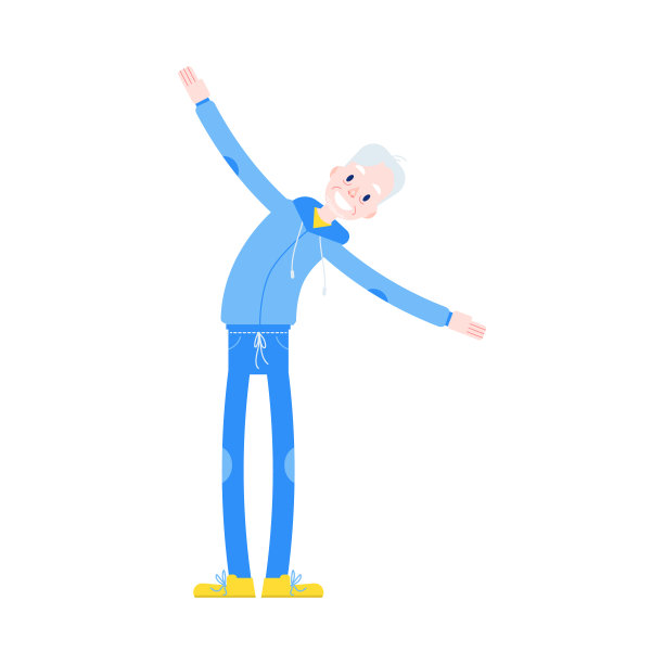 矢平老人在运动服侧弯图片下载