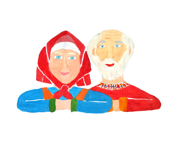 一个快乐和健康的祖父母的肖像，灰色的头发和明亮的衣服的老年人拥抱在一个白色的背景，孤立作为一个强大的家庭和爱的象征图片下载