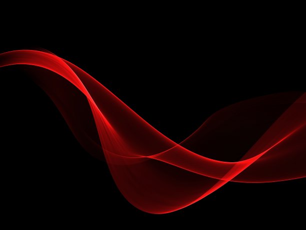 抽象亮色红波设计元素图片下载