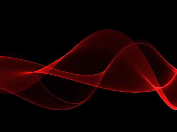 抽象亮色红波设计元素图片下载