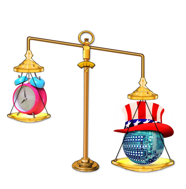 美国科技的平衡。图片下载