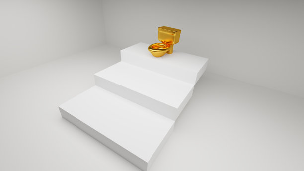 金马桶像王座的概念。三维演示图片下载