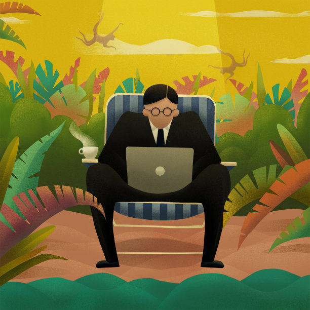 带着笔记本电脑的人在大自然中工作图片下载