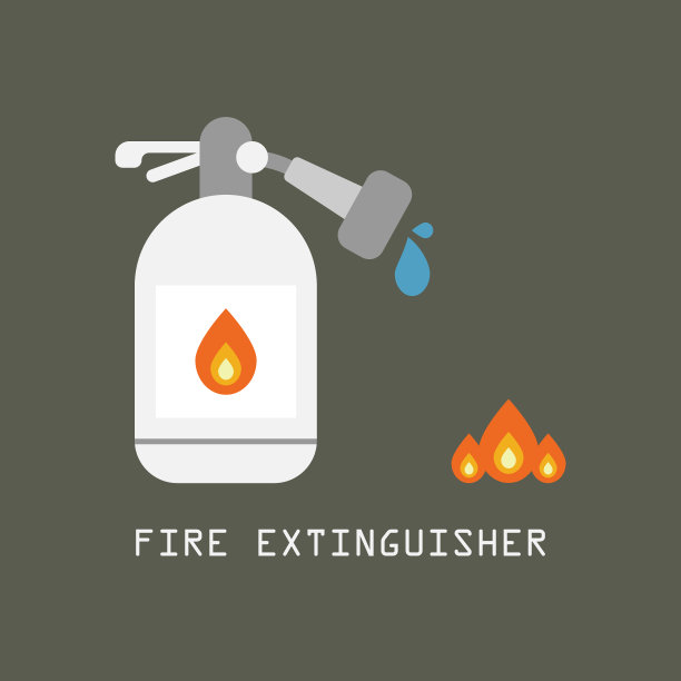 灭火器标志标志标签图标图片下载