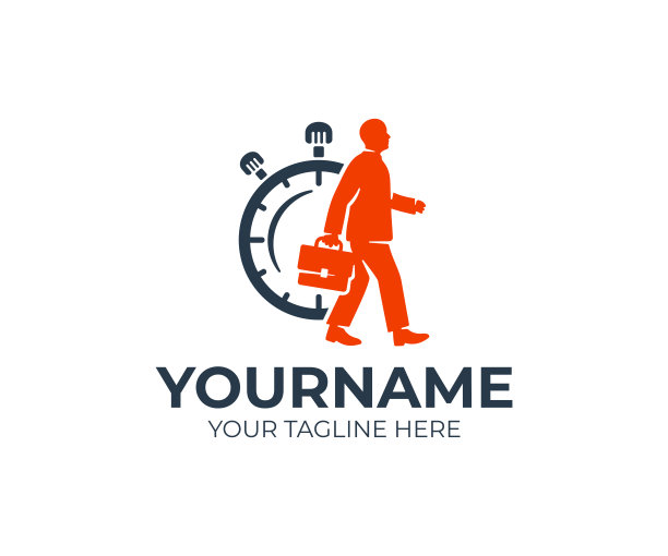 商人与投资组合，时间手表和秒表，设计。工作，工作，创业和金融，矢量设计和插图图片下载