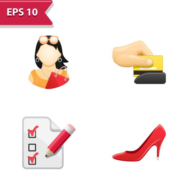 专业的，像素对齐图标在现实的颜色。图片下载