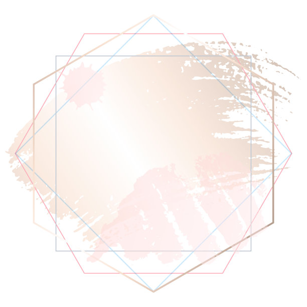 金心粉色空白艺术框架。卡片设计笔画线条点金premium宣传册宣传单邀请模板。图片下载