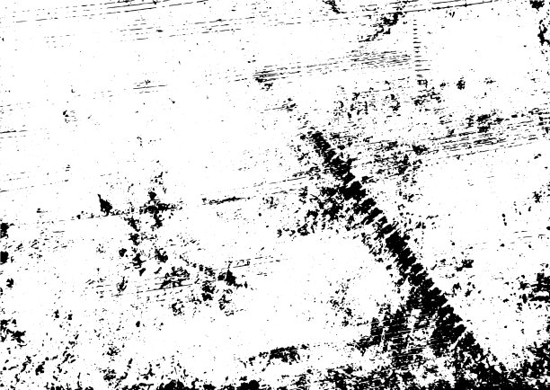 黑白垃圾城市纹理矢量与复制空间。抽象插图表面灰尘和粗糙肮脏的墙壁背景与空模板。危难或污垢和损害效果概念-矢量图片下载