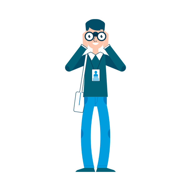 矢量男记者记者拿着麦克风跑着图片下载