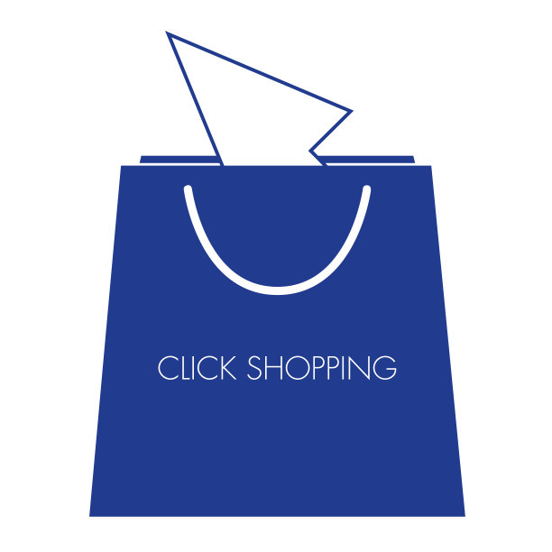 购物袋内带有箭头光标图片下载