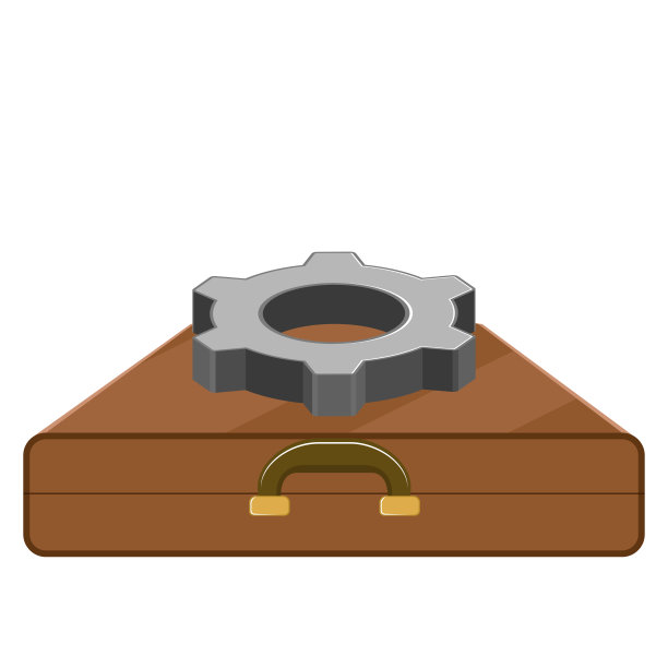 公文包上的齿轮图片下载