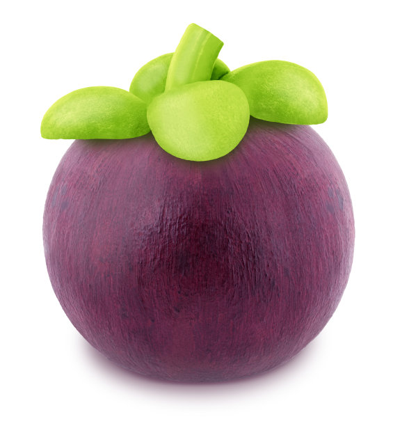 紫色的成熟山竹孤立在白色上。图片下载