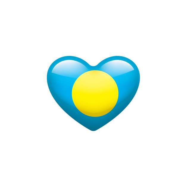 帕劳旗帜，白色背景矢量插图图片下载