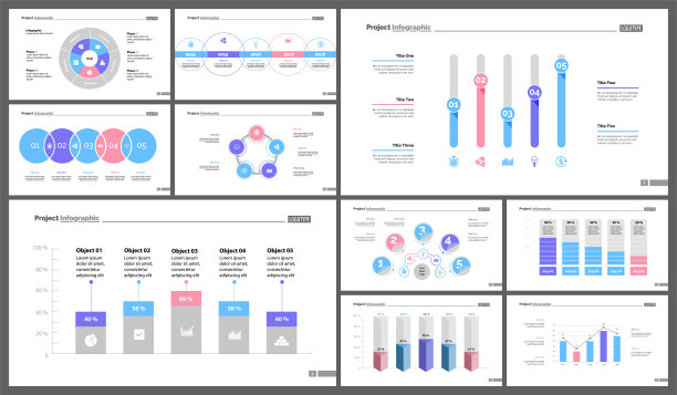 一套分析或团队概念信息图表图片下载