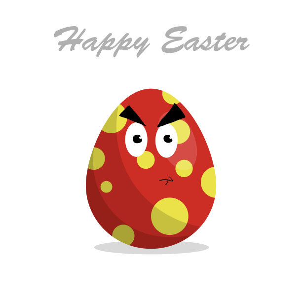 可爱，有趣的复活节彩蛋卡通插图图案图片下载