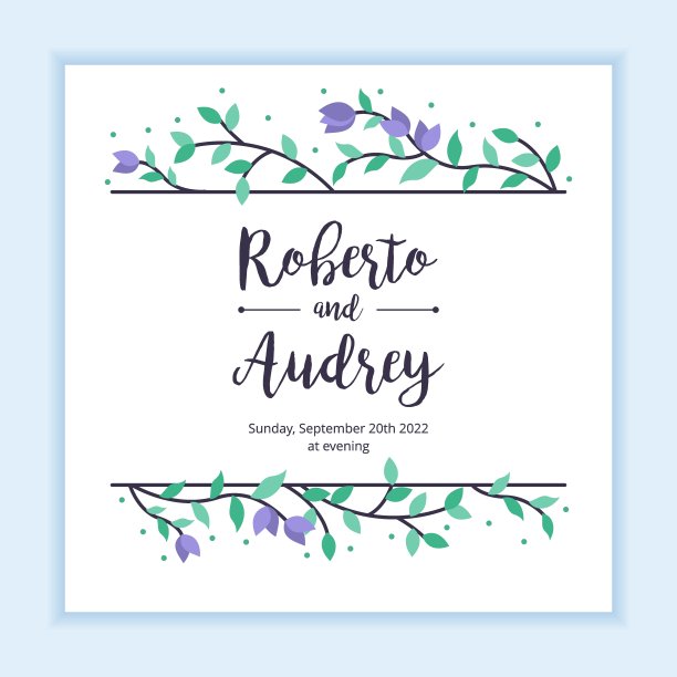 花卉婚礼框架与独特的装饰装饰图片下载