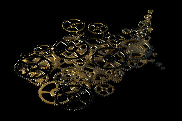 通过一幅由齿轮制成的地图来代表工业化的美国的概念图像图片下载