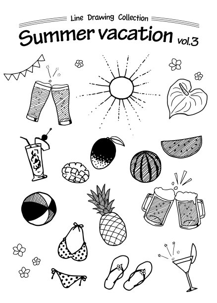 暑假三-线画集锦-图片下载