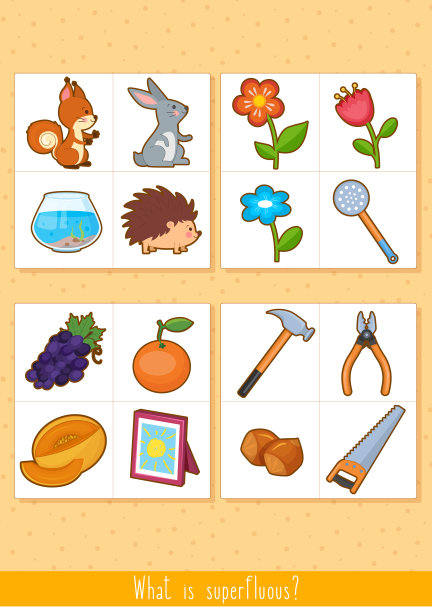 教育孩子们的游戏。儿童逻辑游戏。什么是多余的图片下载