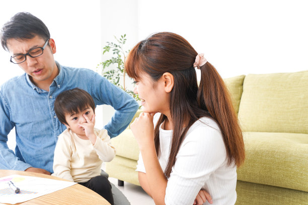 年轻夫妇在家庭会议上图片下载